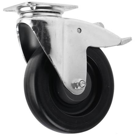 2477UYP125P50 Tente Brzděné otočné 100 kg 125 mm, Pryž