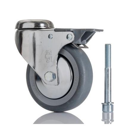 2877PJO100P30CHC10X90 Tente Otočné 80 kg 100 mm, Pryž
