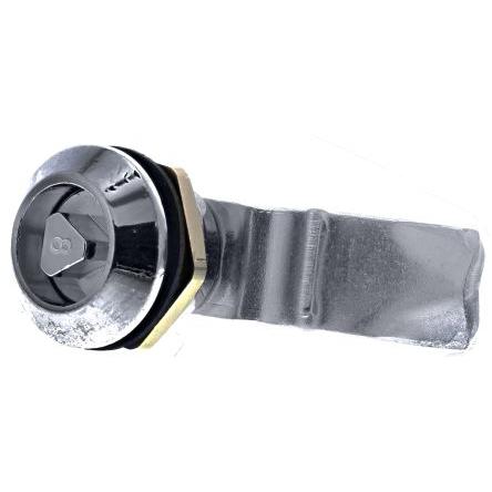 Zámek na stranový klíč Bezklíčové, Klíč, hloubka od panelu k jazýčku: 25.6 mm, Chromová 23 x 20.2 mm Euro-Locks a Lowe &