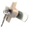 Zámková vložka S klíčem, Klíč, hloubka od panelu k jazýčku: 13.2 mm, Chromová 22.3 x 19.2 mm Euro-Locks a Lowe &