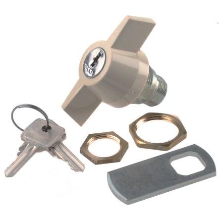 Zámková vložka S klíčem, Klíč, hloubka od panelu k jazýčku: 13.2 mm, Chromová 22.3 x 19.2 mm Euro-Locks a Lowe &
