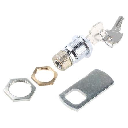 Zámková vložka S klíčem, Klíč, hloubka od panelu k jazýčku: 19 mm, Chromová 20.1 x 17.6 mm Euro-Locks a Lowe & Fletcher