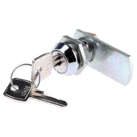 Zámková vložka S klíčem, Klíč, hloubka od panelu k jazýčku: 19 mm, Chromová 20.1 x 17.6 mm Euro-Locks a Lowe & Fletcher