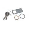 Zámková vložka S klíčem, Klíč, hloubka od panelu k jazýčku: 32.7 mm, Chromová 20.1 x 17.6 mm Euro-Locks a Lowe &