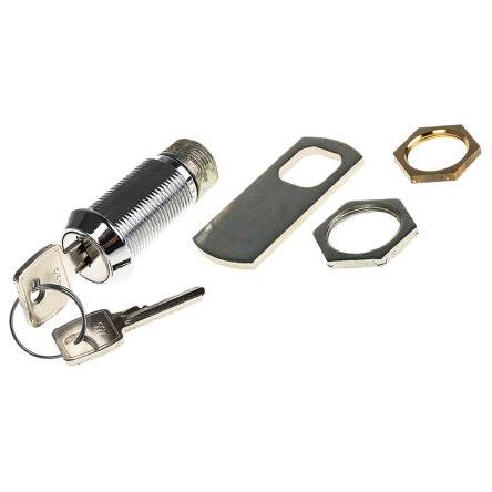 Zámková vložka S klíčem, Klíč, hloubka od panelu k jazýčku: 32.7 mm, Chromová 20.1 x 17.6 mm Euro-Locks a Lowe &