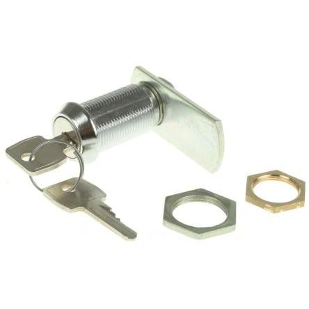 Zámková vložka S klíčem, Klíč, hloubka od panelu k jazýčku: 32.7 mm, Chromová 20.1 x 17.6 mm Euro-Locks a Lowe &