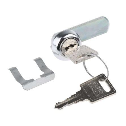 Zámková vložka S klíčem, Klíč, hloubka od panelu k jazýčku: 9.5 mm, Chromová 20.3 x 17.7 mm Euro-Locks a Lowe & Fletcher