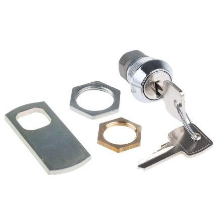 Zámková vložka S klíčem, Klíč, hloubka od panelu k jazýčku: 13 mm, Chromová 20.1 x 17.6 mm Euro-Locks a Lowe & Fletcher