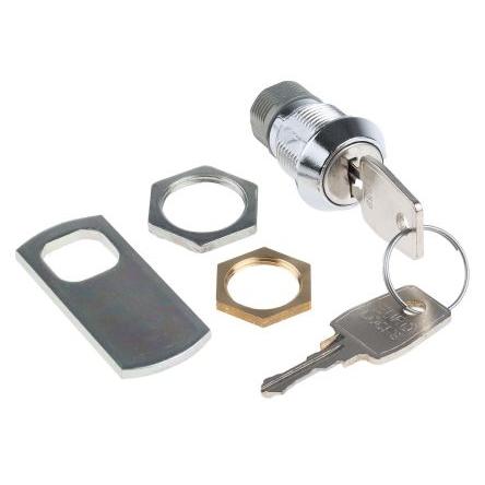 Zámková vložka S klíčem, Klíč, hloubka od panelu k jazýčku: 19 mm, Chromová 20.1 x 17.6 mm Euro-Locks a Lowe & Fletcher