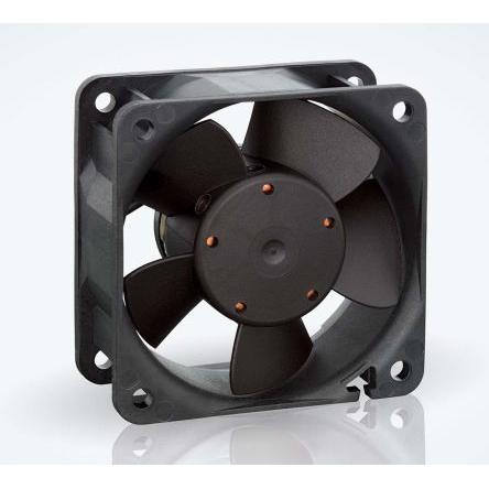 ebm-papst Axiální ventilátor, řada: 600 N, průtok vzduchu: 40 m³/h 2.1 W 24V dc 88 mA IP20 60 mm 60mm 25.4 mm