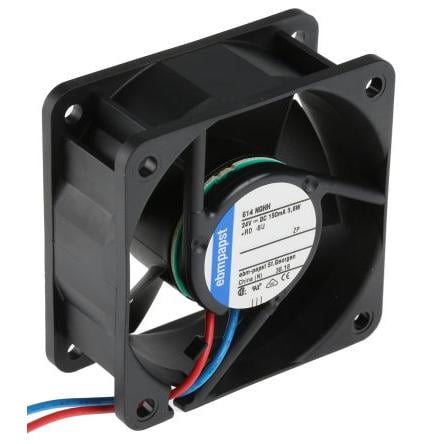ebm-papst Axiální ventilátor, řada: 600 N, průtok vzduchu: 54 m³/h 3.6 W 24V dc 150 mA 60 mm 25.4mm 25.4 mm