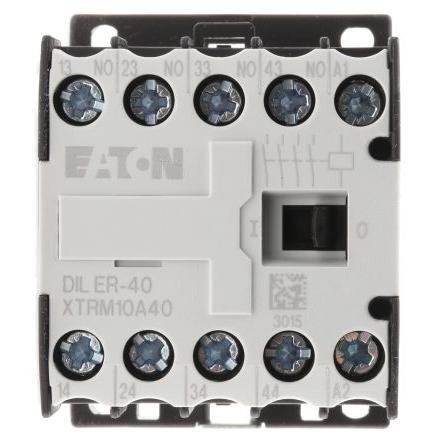 Eaton Stykač napětí ve vinutí 24V dc 4pólový 3 A 400V ac s 4 NO kontakty 24V dc Spínání motorů, Napájecí spínač, rozsah: