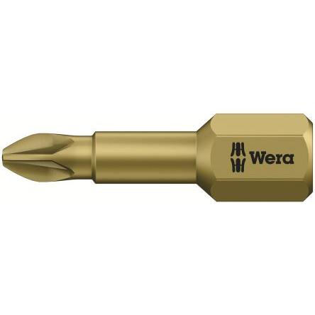 Wera Bit šroubováku, Chromovaný, Nerezová ocel, Plastové, Šestihran, 6.35 mm, PZ1, počet kusů: 1