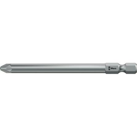 Wera Bit šroubováku, Chromovaný, Nerezová ocel, Šestihran, 6.35 mm, PZ1, celková délka: 89 mm, počet kusů: 1
