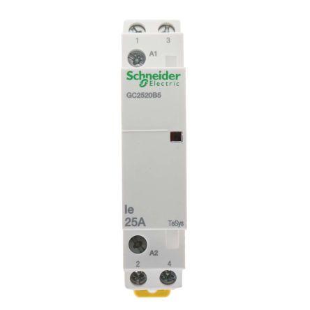 Schneider Electric 2 NO Stykač napětí ve vinutí 24V ac 2pólový 25 A 250V ac 1.65 W s 2 NO kontakty 24V ac Řízení motoru,