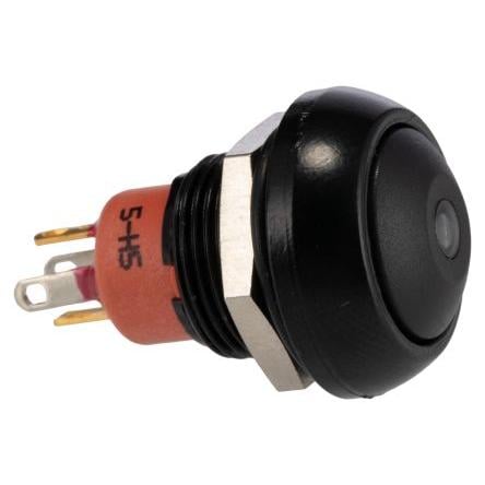 APEM Tlačítkový spínač, řada: IP IP67 SPST Panel Okamžité Osvětlené 13.6 mm 5A, barva LED: Červená