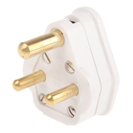MK Electric Síťová zástrčka barva Bílá, formát pólů: 2+E Velká Británie 5A Typ D, Kabel, Polyvinylchlorid,