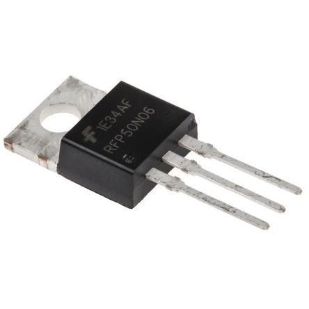 řada: MegaFET MOSFET N-kanálový 50 A 60 V onsemi, TO-220, počet kolíků: 3 kolíkový Vylepšení
