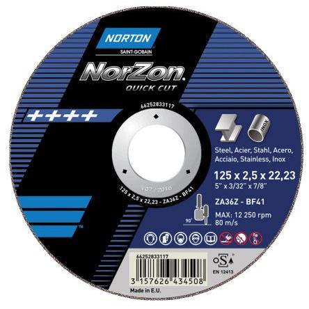 Brusný disk Zirkon zrnitost P30 180 mm Hrubé Norton
