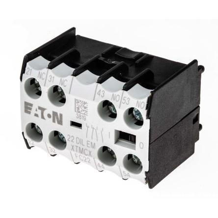 Eaton Pomocný kontakt 2 NC/2 NO 4 Přední upevnění, rozsah: DILEM s Šroub 4 A 220 V dc, 500V ac