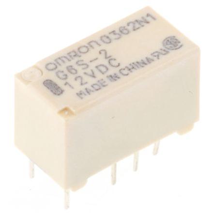 Omron Signálové relé DPDT Montáž na plošný spoj 2A 12V dc HFD4