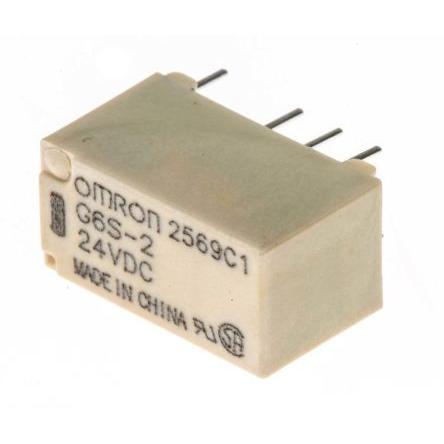 Omron Signálové relé DPDT Montáž na plošný spoj 2A 24V dc HFD3