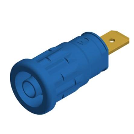 Hirschmann Test & Measurement Zásuvka na banánky, 4 mm, 1000 V ac, 1000V dc, 32A, Modrá, Vnitřní, materiál kontaktu: