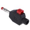 Staubli Banánek, 4 mm, 30 V, 60V dc, 10A, Černá, Vnější Objímka, materiál kontaktu: Mosaz, délka: 46.8 mm, pokovení