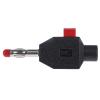 Staubli Banánek, 4 mm, 30 V, 60V dc, 10A, Černá, Vnější Objímka, materiál kontaktu: Mosaz, délka: 46.8 mm, pokovení