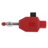 Staubli Banánek, 4 mm, 30 V, 60V dc, 10A, Červená, Vnější Objímka, materiál kontaktu: Mosaz, délka: 46.8 mm, pokovení