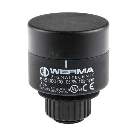 Werma, rozsah: 845 Zakončení Svorkovnice 230V ac/dc barva pouzdra Černá základna 52 mm AC/DC IP54