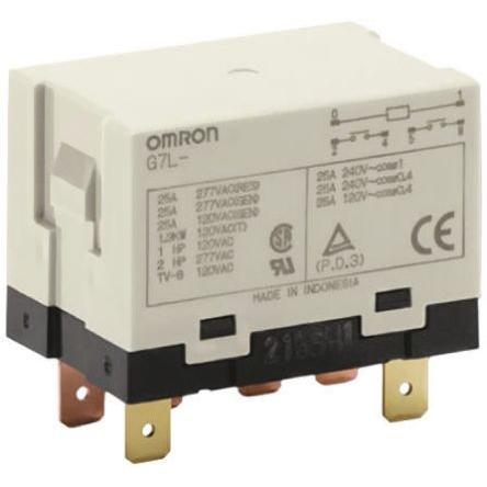Omron Výkonové relé DPST Panel 25A 120V ac G7L