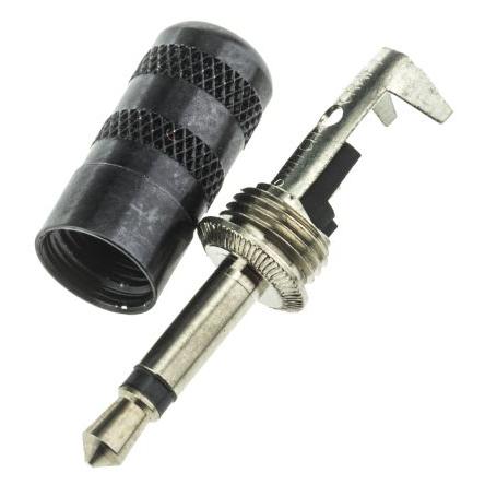 Switchcraft Konektor jack, Kabel, Monofonní, Pájecí Vnější, 2.5 mm 1 125mA barva Černá, orientace těla: Rovný, materiál