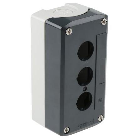Pouzdro regulační stanice, řada: Harmony XALD, průměr výřezu: 22 mm Šedá Polykarbonát Schneider Electric, počet výřezů: