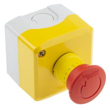 Schneider Electric Harmony XALK Uvolnění kroucením Tlačítko nouzového vypínače Povrchová montáž 40 mm 2 NC IP66, IP69,