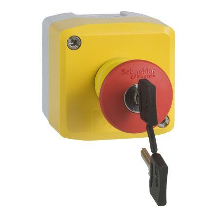 Schneider Electric Harmony Uvolnění klíče Tlačítko nouzového vypínače Povrchová montáž 22 mm 2 NC IP69, IP66, IP67,