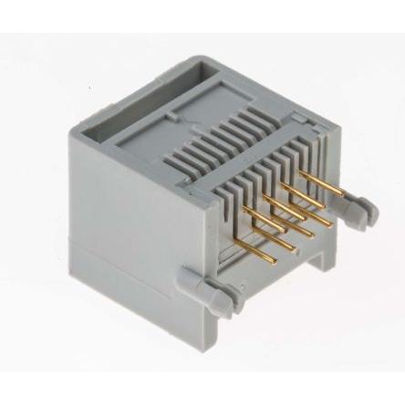 RS PRO Konektor RJ45, řada: RS PRO Vnitřní Cat5, počet cest: 8, Pravý úhel, Montáž na plošný spoj Nestíněný, počet