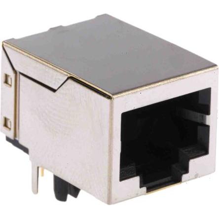 RS PRO Konektor RJ45, řada: RS PRO Vnitřní Cat5e, počet cest: 8, Pravý úhel, Montáž na plošný spoj Stíněné, počet portů: