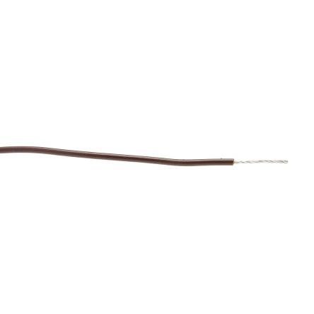 Zapojovací vodič, řada: Hookup Wire PVC, typ kabelu: Přípojka, prameny vodičů: 10/0.25 mm, Hnědá, 300V 30 m 20 AWG