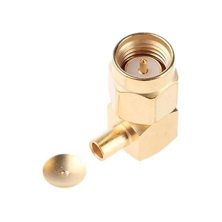 Radiall Koaxiální konektor, řada: SMA Vnější, 50 Ω, orientace těla: Pravý úhel, Kabel Konektor SMA Pájecí, 12.4GHz 105