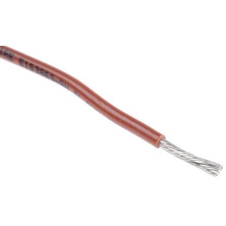 Zapojovací vodič, typ kabelu: Přípojka, typ kabelu: UL1007, prameny vodičů: 26/0.25 mm, Hnědá, 300V 30 m 16 AWG