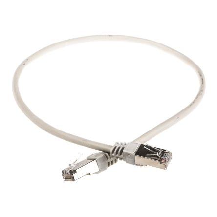 Decelect Cat5 Ethernetové kabely, Šedá, Polyvinylchlorid 0.5 m, typ pláště: Stíněné Nestíněný