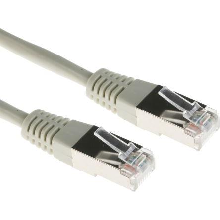 RS PRO Cat5 Ethernetové kabely, Šedá, Polyvinylchlorid, A: RJ45 5 m Vnější, B: RJ45 Vnější, typ pláště: F/UTP