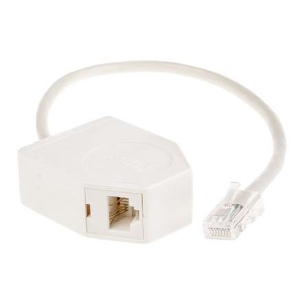 Adaptér RJ, počet portů: 3portový Stíněné RJ45 délka prodloužení 250 mm Cat5e, Oddělovač Decelect