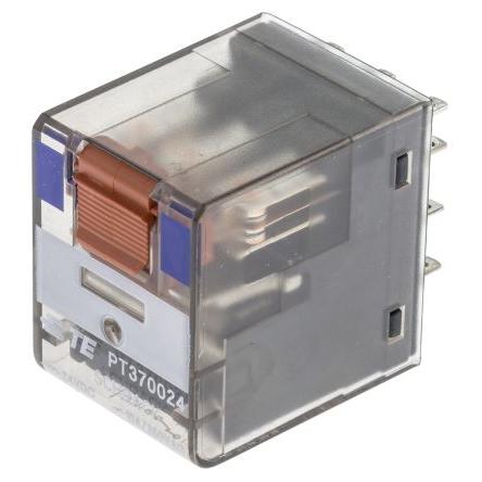TE Connectivity Výkonové relé 3PDT Montáž na plošný spoj 10A 24V dc PT