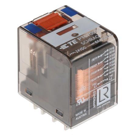 TE Connectivity Výkonové relé 4PDT 6A 24V dc PT
