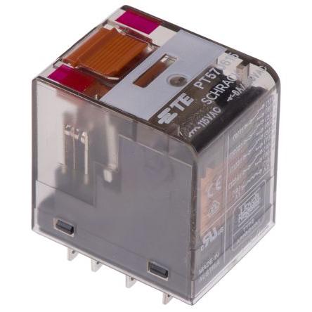 TE Connectivity Výkonové relé 4PDT Montáž na plošný spoj 6A 115V ac PT