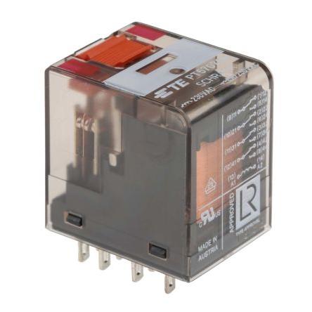 TE Connectivity Výkonové relé 4PDT Montáž na plošný spoj 6A 230V ac PT