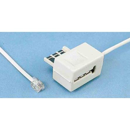 Prodlužovací telefonní kabel Vnější, Černá Decelect RJ11 Vnější 3 m