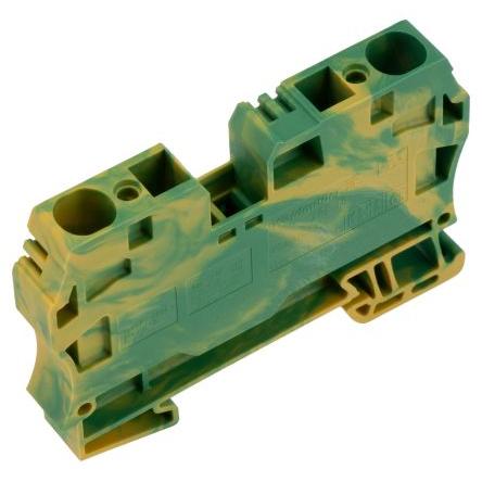 Weidmüller Zemnicí svorkovnice, počet cest: 2, 16AWG, 6 AWG, délka: 73.5 mm ZPE 10 16mm² barva Zelená Objímka, materiál